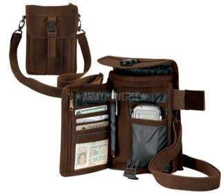 Brown Canvas Small Travel Portfolio Shoulder Bag 613902212503  