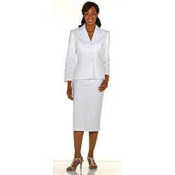 GarMor Womens White Two piece Suit  