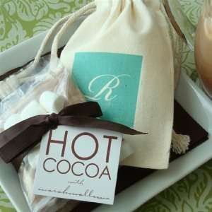  Monogram Hot Cocoa Favors with Personalized Bag Health 