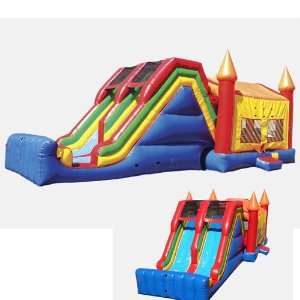   Jumbo Double Lane Jump and Slide (Commercial Grade) Toys & Games
