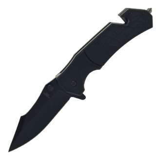 Whetstone™ Black Venom Spring Assist Knife   Stainless Steel   3.25 