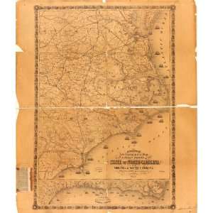 Civil War Map Coltons new topographical map of the eastern portion of 