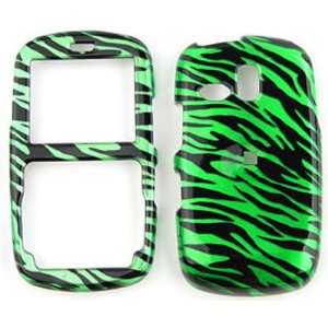 Samsung Freeform R350 Transparent Design, Green Zebra Print Hard Case 
