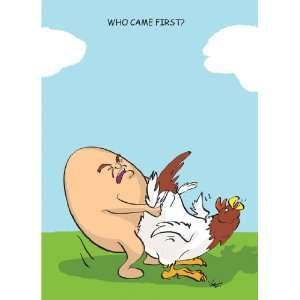  Chicken or the Egg Birthday Greeting Card 