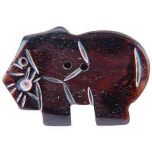  Vision Trims Handmade Bone Button Elephant