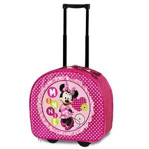  Polka Dotted Minnie Mouse Rolling Luggage  Toys & Games 