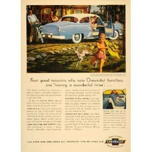 1954 Ad Chevrolet Delray Coupe Vintage Summer Cottage   Original Print 