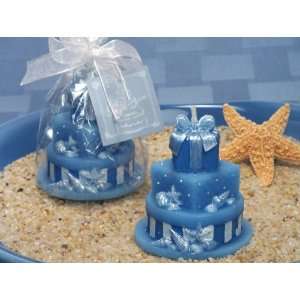  Beach Theme Scented Wedding Cake Candle (Set of 72)