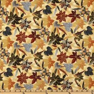   Collection Leaves Vintage Fabric By The Yard Arts, Crafts & Sewing