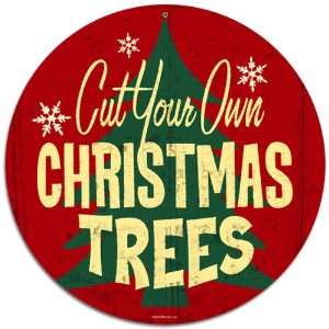  Christmas Trees Ad Retro Tin Sign