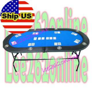 738 Positions Texas Holdem 2 Folding LegsTable w/ Metal Cup Holders 