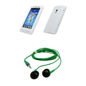 Sony Ericsson Xperia X10 White Silicone Skin Case Cover Cell Phone 