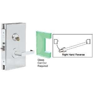 CRL 6x10 RHR Brushed Stainless Finish Center Lock with Deadlatch in 