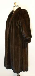 Full Length Mahogany Mink Fur Coat Brown Plus Size Furs  
