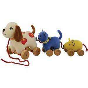  Velour Dog, Cat, & Mouse Pull Toy