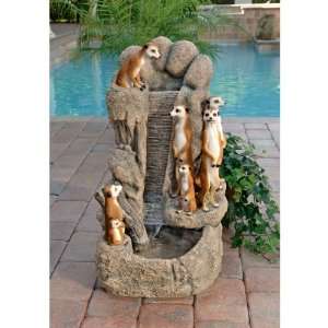 30 Classic Wildlife Meerkat Family Watering Hole Home Garden Water 