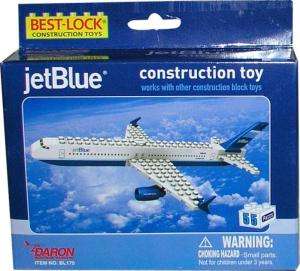 BL175 Best Lock   Jet Blue Airplane Building Block Model Kit  
