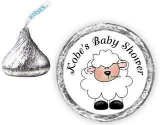 108 BABY Shower Lamb Candy Kiss kisses Labels Favors  