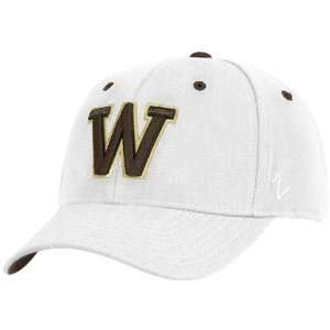  Zephyr Wyoming Cowboys White DH Fitted Hat Sports 