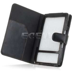  Ecell   BLACK BROWN LEATHER WALLET CASE FOR  KINDLE 