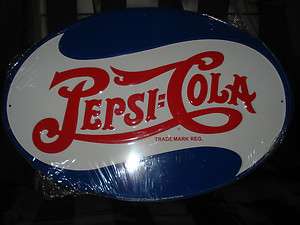 Oval Pepsi Cola Advertising Sign  