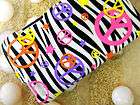 Ipod Touch 4th GEN Hard Case Cover PINK ZEBRA RAINBOW PEACE SIGN STARS 