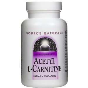  Source Naturals Acetyl L Carnitine 500mg   120 tabs 