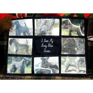   Kerry Blue Terrier Personalized Photo Tote Bag Navy Blue Kitchen