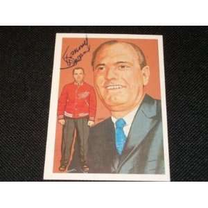  Tommy Ivan (d.99) Signed 1983 NHL HOF Card #158 JSA N 