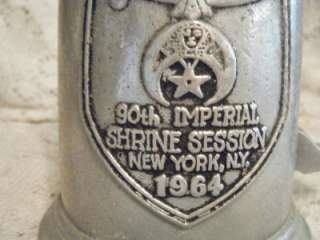 Vintage Pewter Shriners 90th Imperial Session Tankard/Stein~NY~RWP 