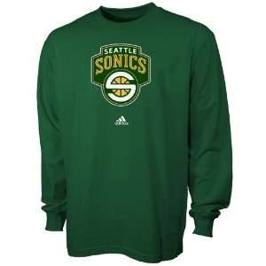   SuperSonics Green Primary Logo Long Sleeve T shirt