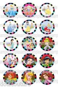   BottleCaps Disney Princesses 1  Images for hairbows jewelry etc04