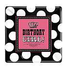   Pink Princess Childrens Kids Birthday Party x8 Paper Plates Square