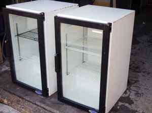   CBM 2126 2x Mini White Commercial Merchandiser Refrigerators  