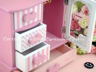 HelloKitty Pink Wooden Jewelry Drawer Display Box  
