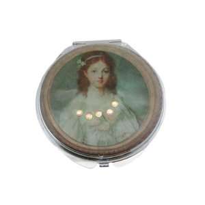  Victorian Young Girl Compact Mirror Beauty