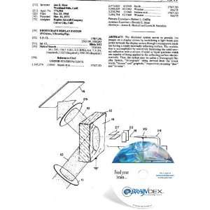  NEW Patent CD for DROSOGRAPH DISPLAY SYSTEM Everything 