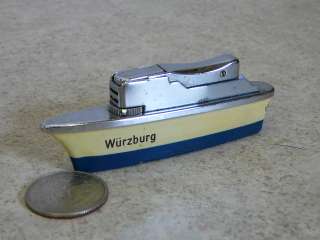 Old Wurzburg Sankei Butane Boat Ship Cigarette Lighter Table Lighter 