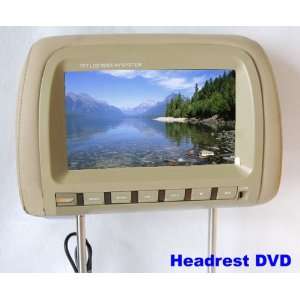   Pair 9 Inch Headrest TFT LCD Monitor/DVD Beige Colour