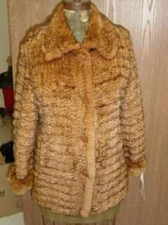 Knitted WHiskey Gold Chinchilla Orlyag Jacket Wow  