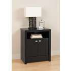   Furniture By Prepac Black Series 9 Designer 2 Door Tall Nightstand