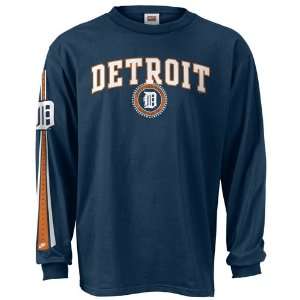  Nike Detroit Tigers Navy On the Deck Long Sleeve T shirt 
