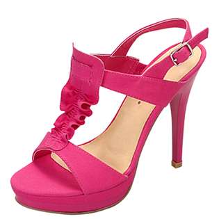 Wild Diva Dahlia 12 Pink Dress High Heel Sandal Shoes 