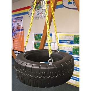 Kidgymz 3 Chain Plastic Tire Swing with Coated Chain 