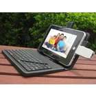 DMCOM Hde 7 Tablet Stand With Usb Keyboard   Black Faux Leather 