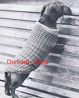 VTG DACHSHUND Sweater Knitting Pattern ♥♥VERY CUTE  