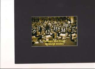 PITTSBURGH STEELERS MATTED SUPER BOWL 40 PRAYER PHOTO  