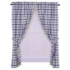   Panel Pair Curtains with Tiebacks in Blue   Size 54 H x 68 W