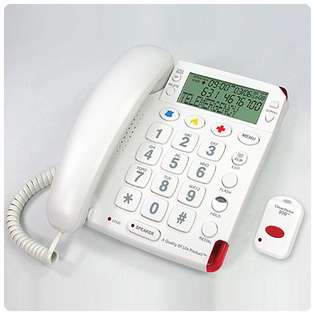   Prest Clearvoice 200 Emergency Big Button Phone with Remote   Phone