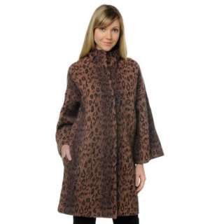 twiggy LONDON Leopard Print Wool Blend Coat LEO M  